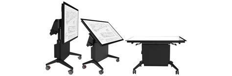 Volanti Displays - Digital plan table mobile cart mounted