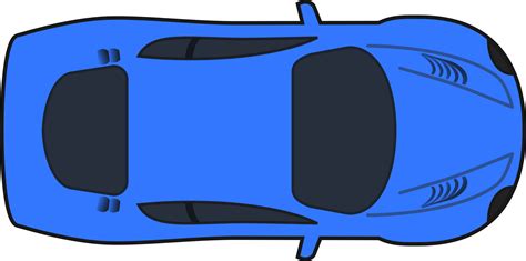 Clipart - Dark Blue Racing Car (Top View)