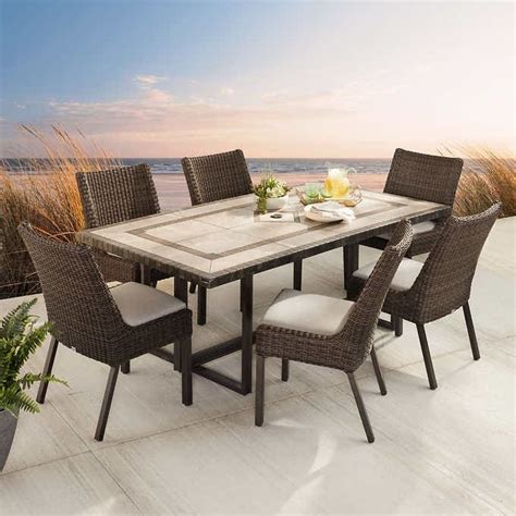 Agio Veranda 7-piece Outdoor Patio Dining Set | Costco Dining Furniture ...