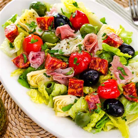 Antipasto Salad with Easy Italian Dressing - Cook Eat Well