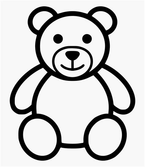 Teddy Bear Outline Clip Art - Black Teddy Bear Clip Art