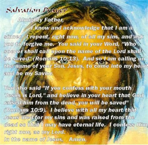 Salvation Prayer | Salvation prayer, Prayers, All sins