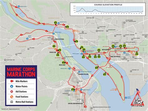 MCM course map | Marathon, Marine corps, Marine