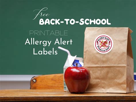 FREE PRINTABLE: Allergy Alert Stickers - Kindred + Willow