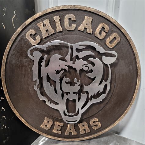 Chicago Bear Circle Logo CUSTOMIZABLE Chicago Bears Logo - Etsy