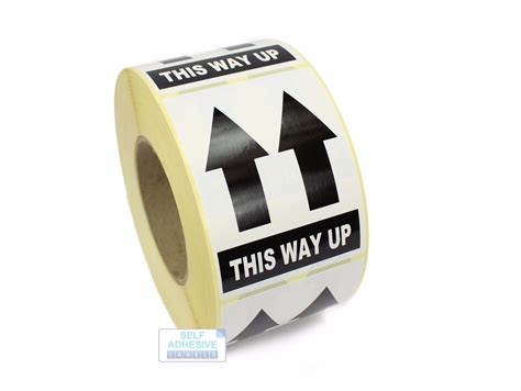 "This way up" postage labels / stickers, 101mm x 76mm, High Quality ...