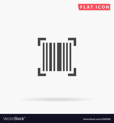 Barcode reader flat icon Royalty Free Vector Image