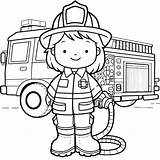Firefighter Coloring Pages Fireman Fire Fighter Preschool Printable  sketch template