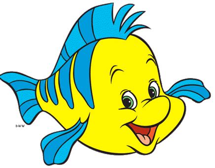 Flounder from the Little Mermaid | Little mermaid characters, Disney clipart, The little mermaid