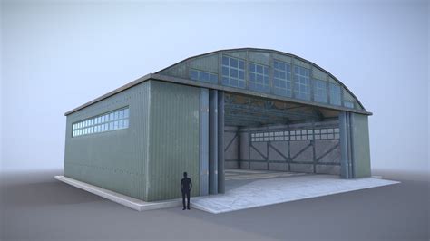 Airport Hangar SmallHangar 01 open - 3D model by tivsol [7d50ef4 ...