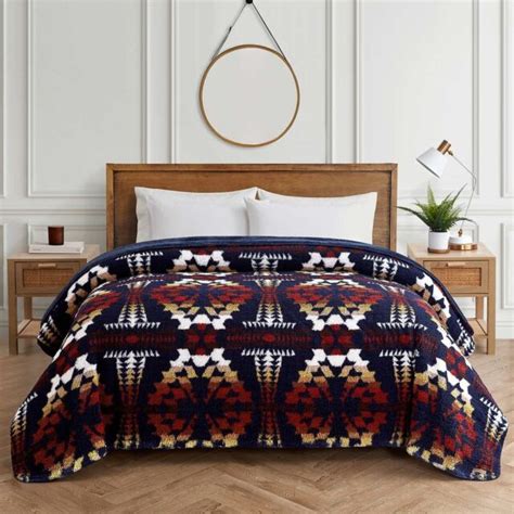 PENDLETON Sherpa fleece blanket QUEEN legend lake dark blue (ITEM ON HAND) - for sale online | eBay