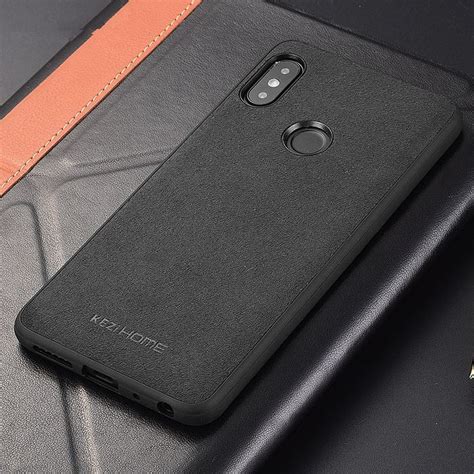 Thin Silicone And Special Leather Back Cover For Xiaomi Redmi Note 5 ...