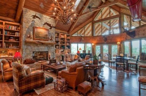 Astonishing Log Cabin Homes Interior: Enchanting Large Log Cabin Homes Interior Designs Unique ...