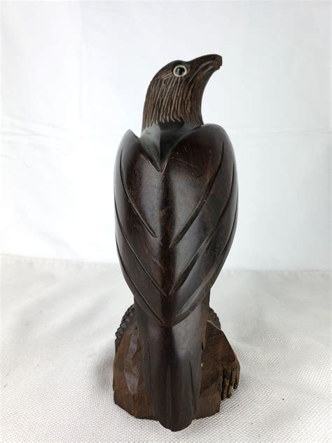 Hand Carved Wooden Raven Statue Figure | Hand carved, Statue, Carving