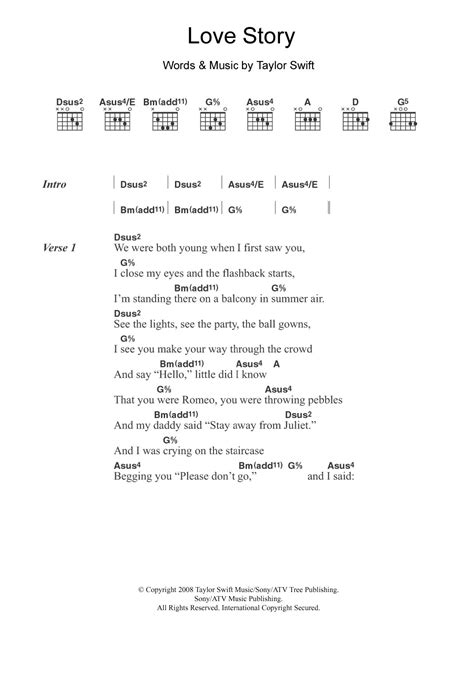 Love Story by Taylor Swift - Guitar Chords/Lyrics - Guitar Instructor