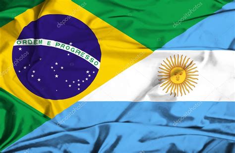 Photo: argentina flag | Waving flag of Argentina and Brazil — Stock Photo © Alexis84 #64053831