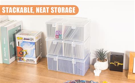 Amazon.com: Top Loader Storage Box, 100 Count Plastic Trading Card ...