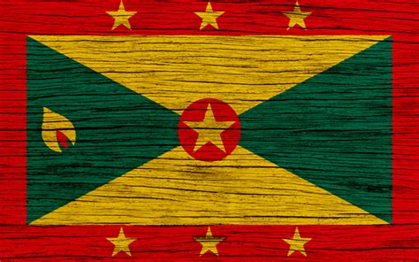 Download wallpapers Flag of Grenada, 4k, North America, wooden texture ...