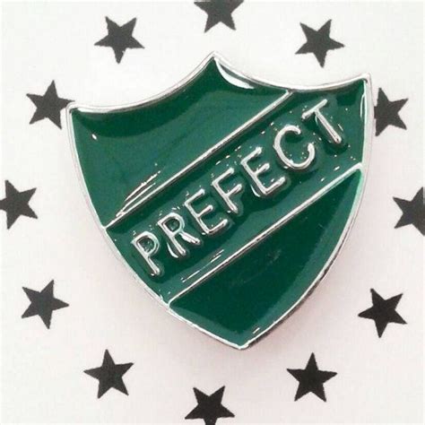 Enamel prefect badge pin award - private boarding school green, Hogwarts Harry Potter Slytherin ...