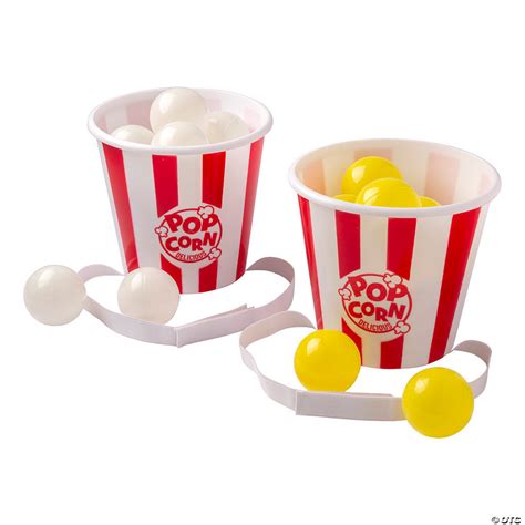 Popcorn Bucket Ball Toss Game | Oriental Trading