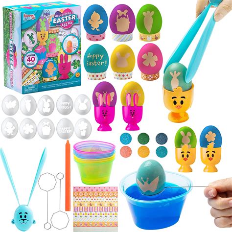 40Pcs DIY Easter Egg Dye Kit with Easter Egg Dye Tablets