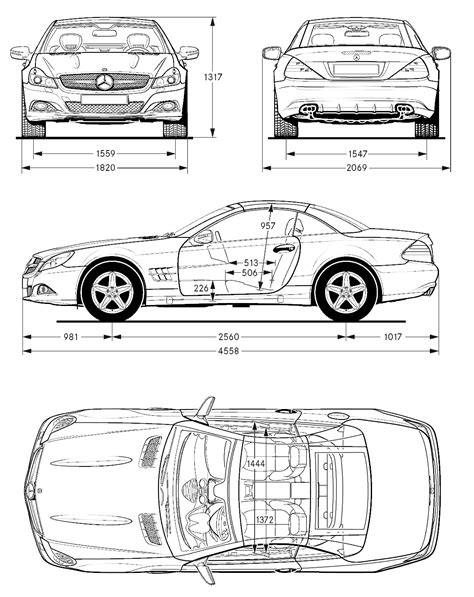 2008 Mercedes-Benz SL-Class R230 SL350 Blueprint