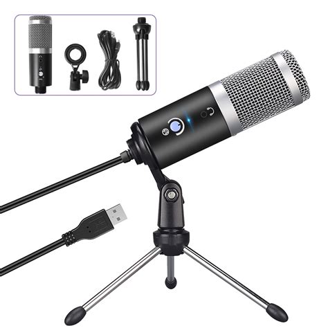 USB Microphone Kit Plug & Play, USB Computer Cardioid Mic Podcast ...