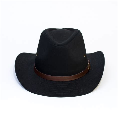 Cowboy Stetson Style Black Cotton Hat | eBay