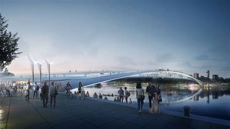 Footbridge over the Vistula river on Behance