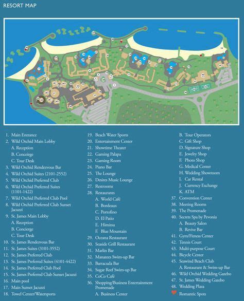 Secrets Wild Orchid Montego Bay Jamaica map of resort | Secrets montego bay jamaica, Jamaica ...