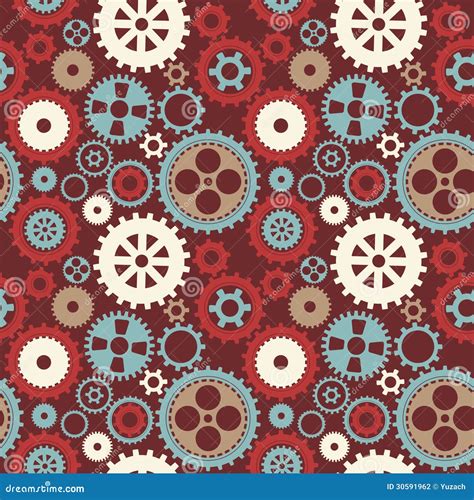 Gear Cog Silhouette Seamless Pattern Stock Photography - Image: 30591962