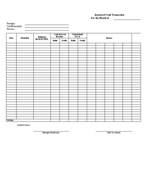 Journal of Cash Transaction | PDF