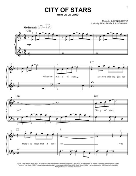 City Of Stars | Sheet Music Direct