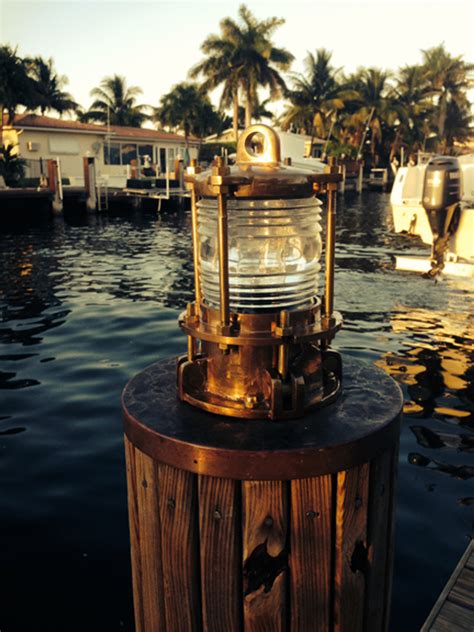 Bronze Piling Nautical Dock Light-Marine Dock Piling Light - Nautical ...