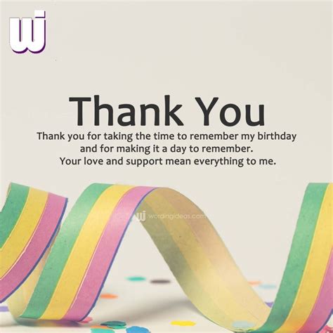 Unique Thank You Messages for Birthday Wishes » Wording Ideas