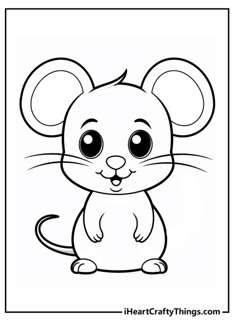 Cute Mouse Coloring Page