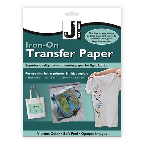 Iron-On Transfer Paper for Light Colored Fabrics