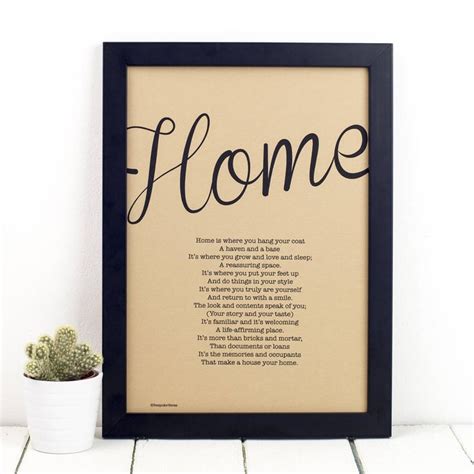 Personalised Home Print With Home Poem By Bespoke Verse | Home poem ...