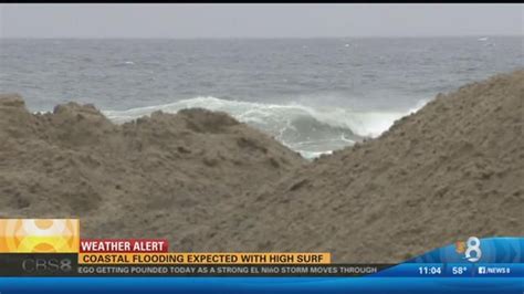 11:00AM Update from Mission Beach: Coastal flooding expected with high surf | cbs8.com