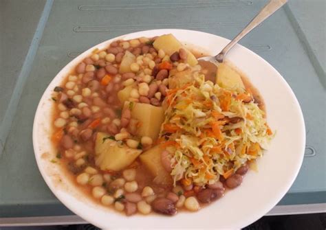 Githeri with Potato and Cabbage salad Recipe by Sir Davynition - Cookpad