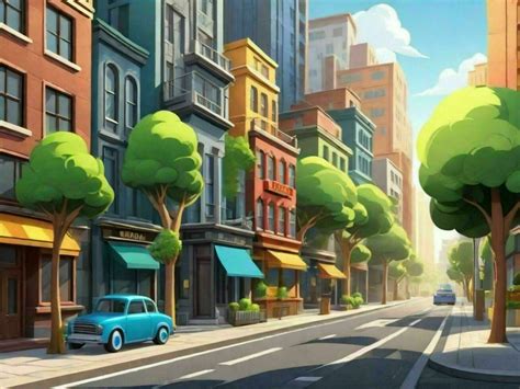 Cartoon City Street Stock Photos, Images and Backgrounds for Free Download