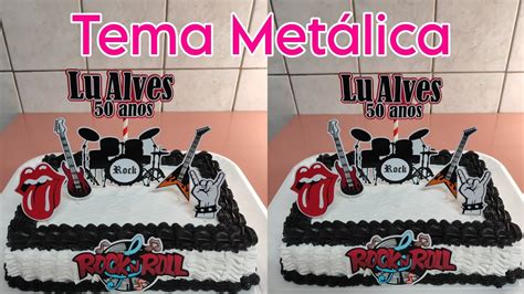 Bolo Feminino Tema Rock Roll Metálica #confeitaria #bolo #rockroll #metálica - YouTube