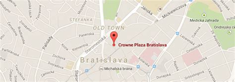 mapa Crowne Plaza Bratislava | Crowne Plaza Bratislava