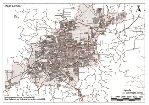 Mapa político de Caxias do Sul. Figure 1. Political map of Caxias do ...