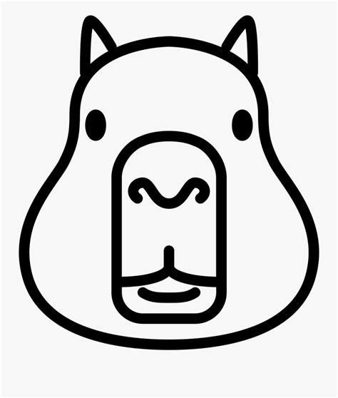 Capybara Head - Capybara Svg , Free Transparent Clipart - ClipartKey