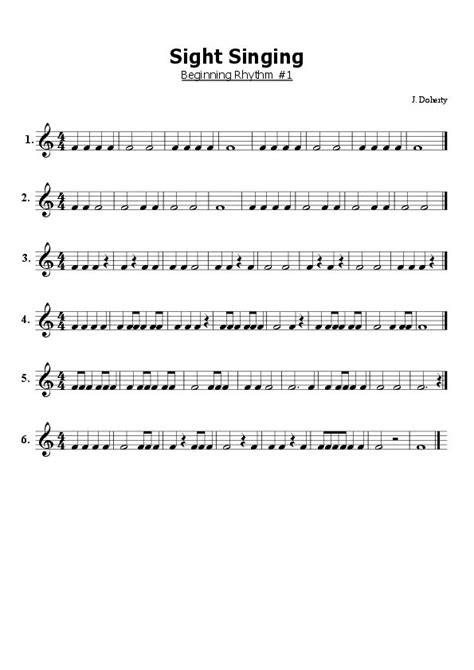 Sight singing exercises pdf 2021