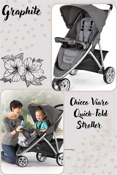 Chicco Viaro Quick-Fold Stroller - Graphite | Grey | Stroller, Baby car ...