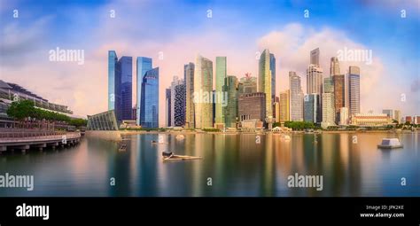 Singapore skyline background Stock Photo - Alamy