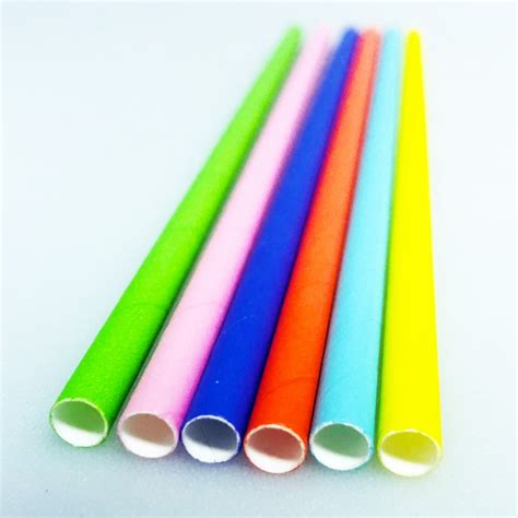 Neon Durable Biodegradable Paper Straws (25 pack)