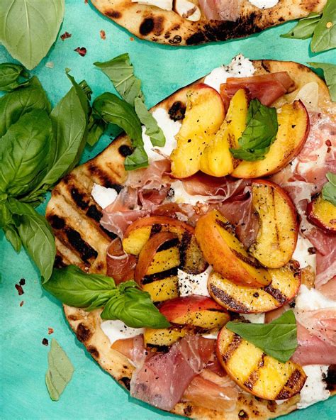 Grilled Peach and Prosciutto Pizza - What's Gaby Cooking